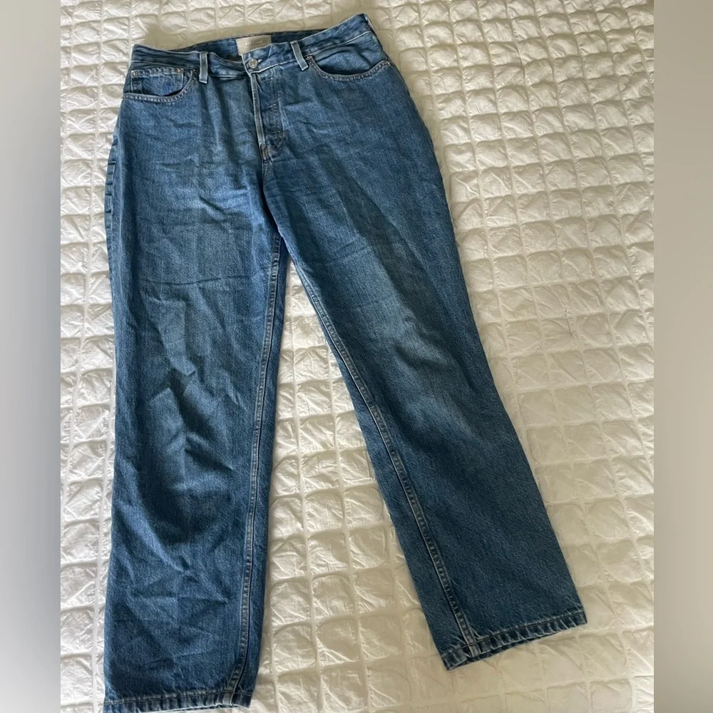 Everlane 90’s Curvy Cheeky Blue Straight Leg Women's Jeans - Picture 12 of 13